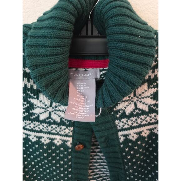 Tahari Boys Sz 18 Mo Fair Isle 2 Piece Sweater Winter Hat Set Holiday Xmas - Picture 3 of 7